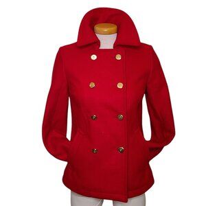 Tommy Hilfiger Double Breasted Wool Blend Pea Coat